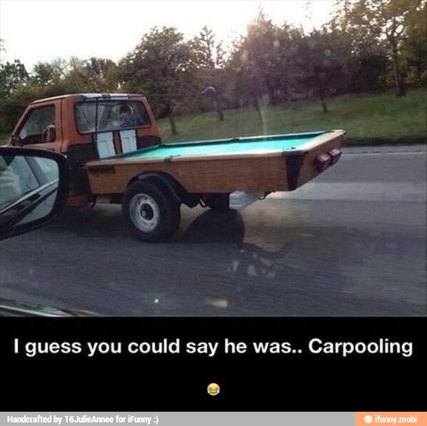 I guess you could say he was.. Carpooling - π