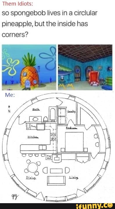 spongebobs house floor plan