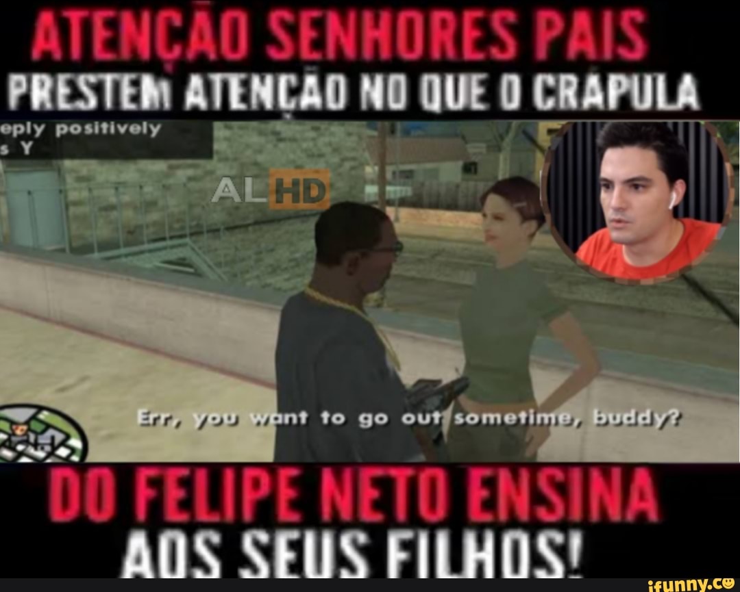 destaque, tendência, crossover, shitpost, zueira, games, gta, felipeneto