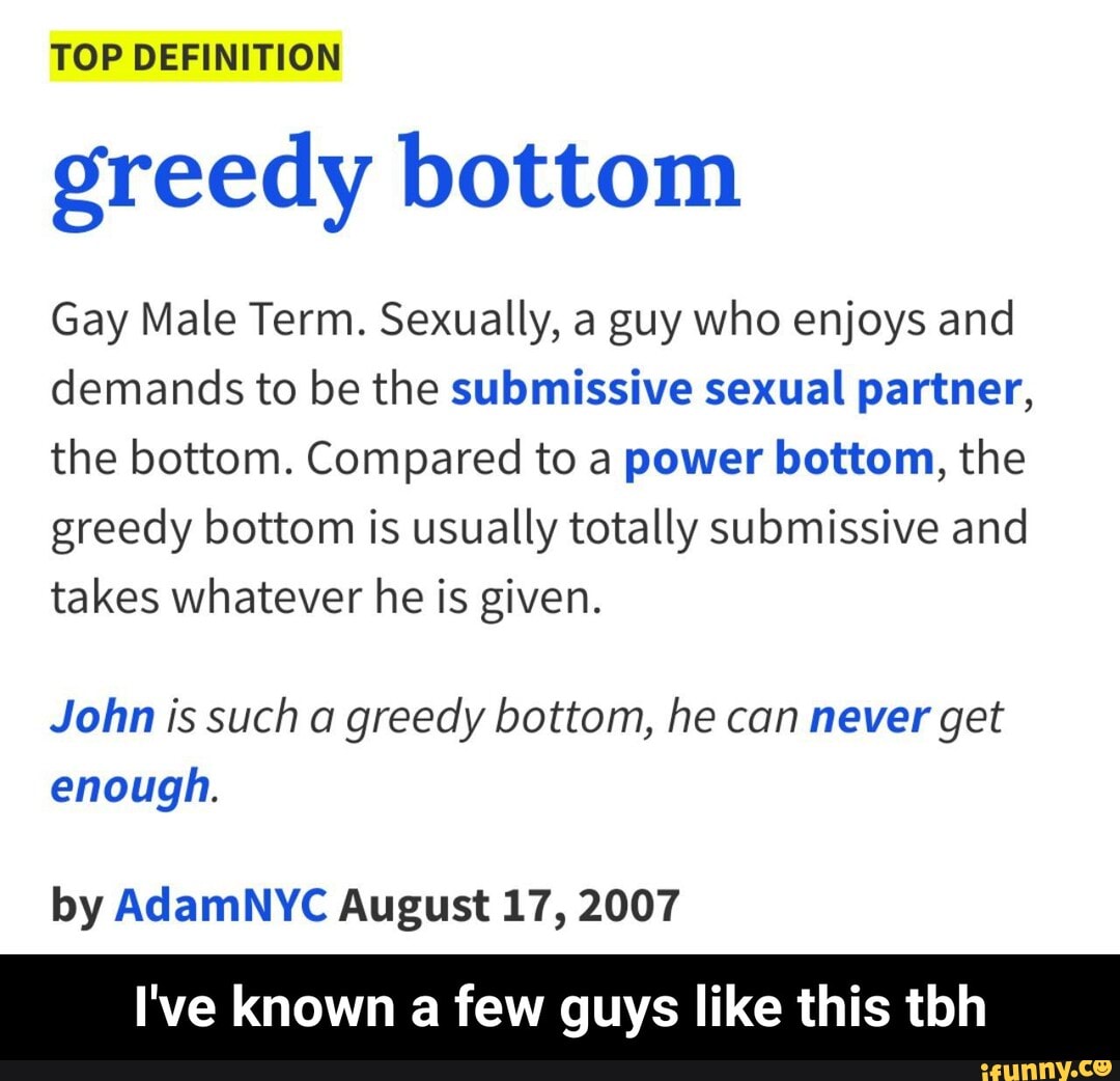 What Does Bottom Mean Sexually - Telegraph.