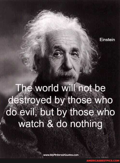 The world will not be ed by those who do evil, but by those who
fy
watch & do nothing