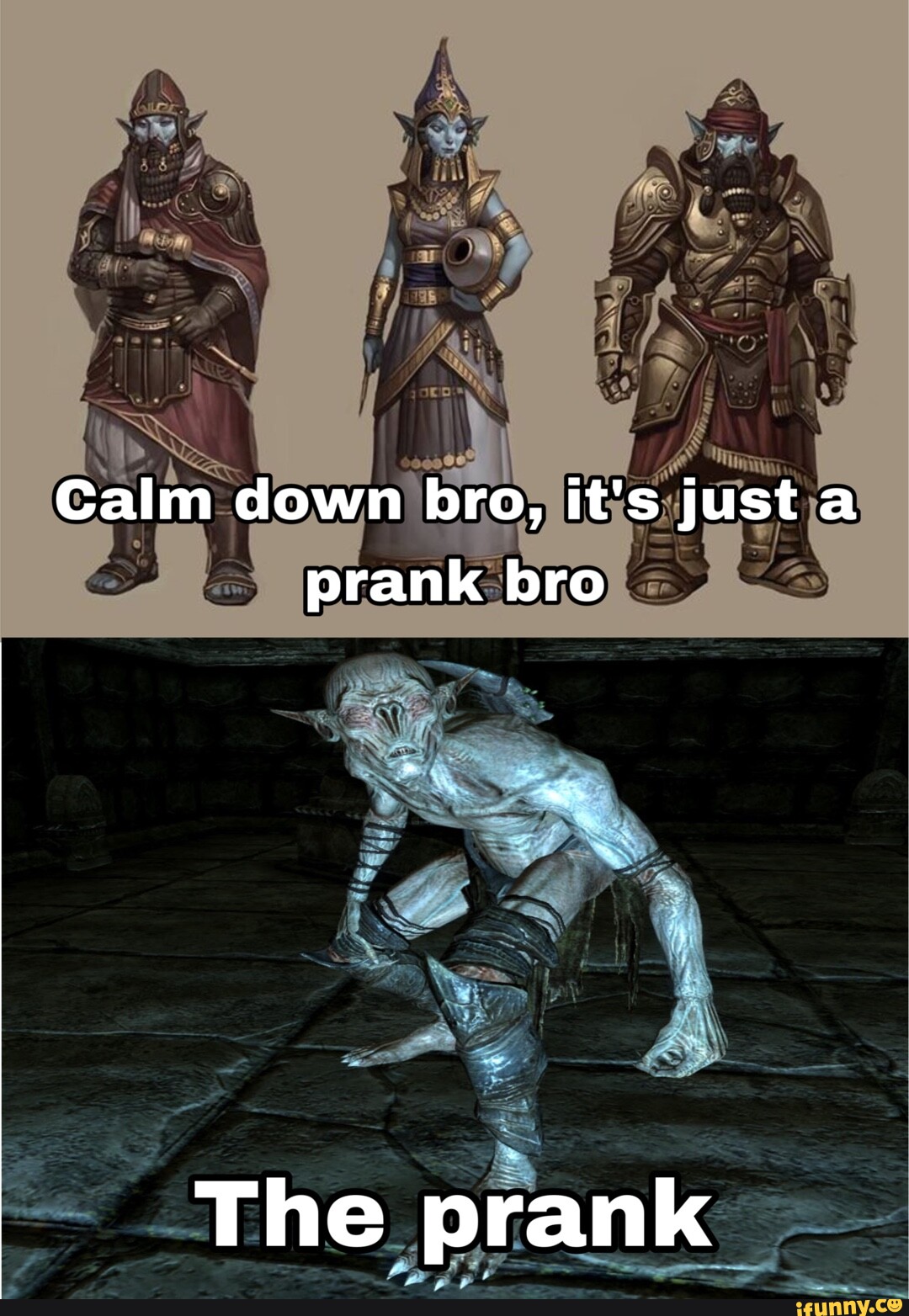 Calm down bro, it's justa prank bro The prank - iFunny