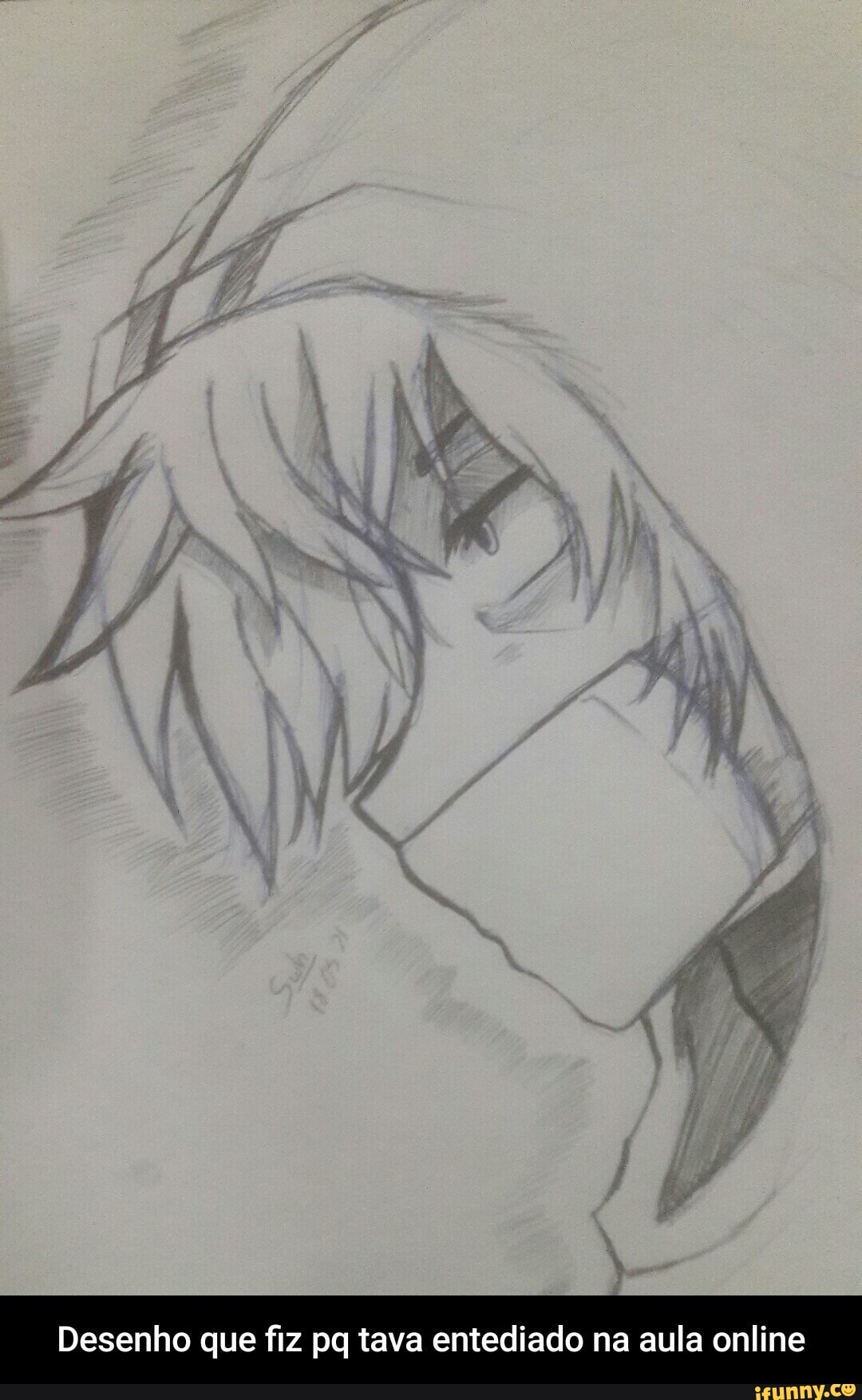 Desenho que fiz pq tava entediado na aula online - Desenho que fiz pq tava entediado na aula online