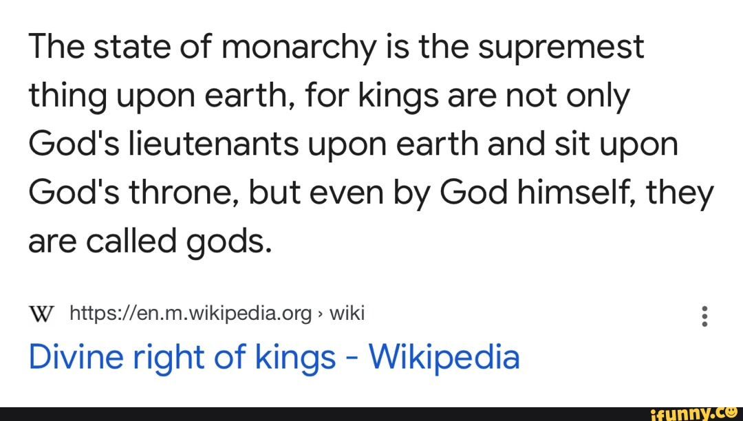 Divine right of kings - Wikipedia