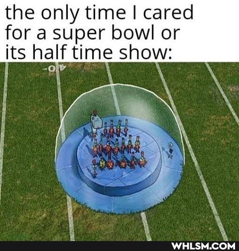 the only time I cared for a super bowl or its half time show:
