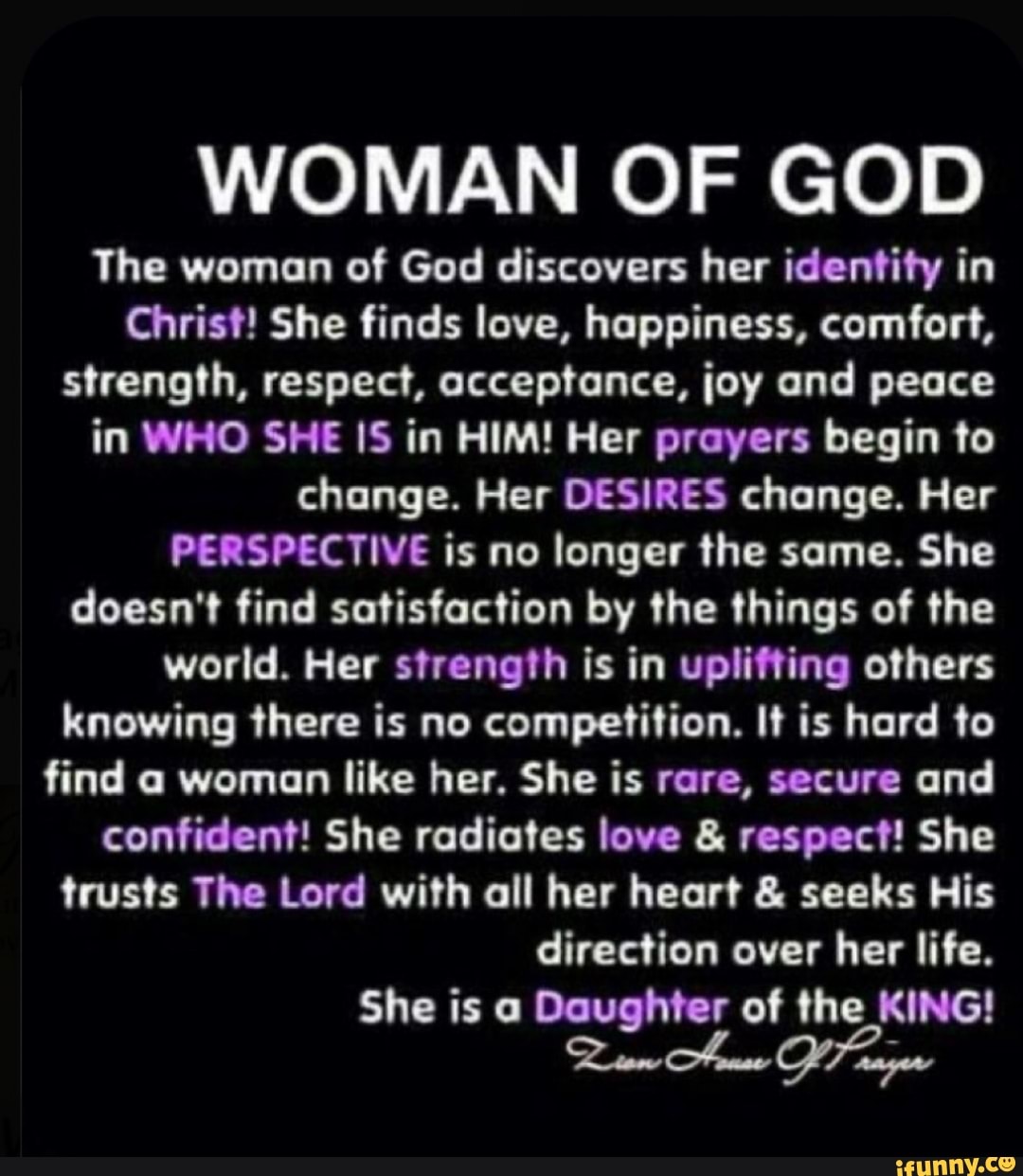 WOMAN OF GOD The woman of God discovers her identity in Christ! She 