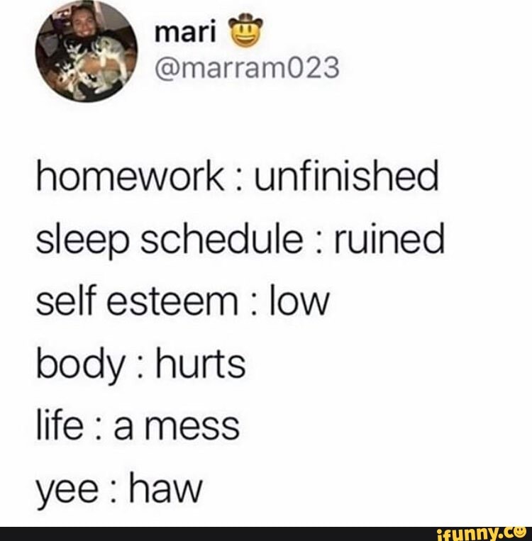 homework ruins sleep schedule