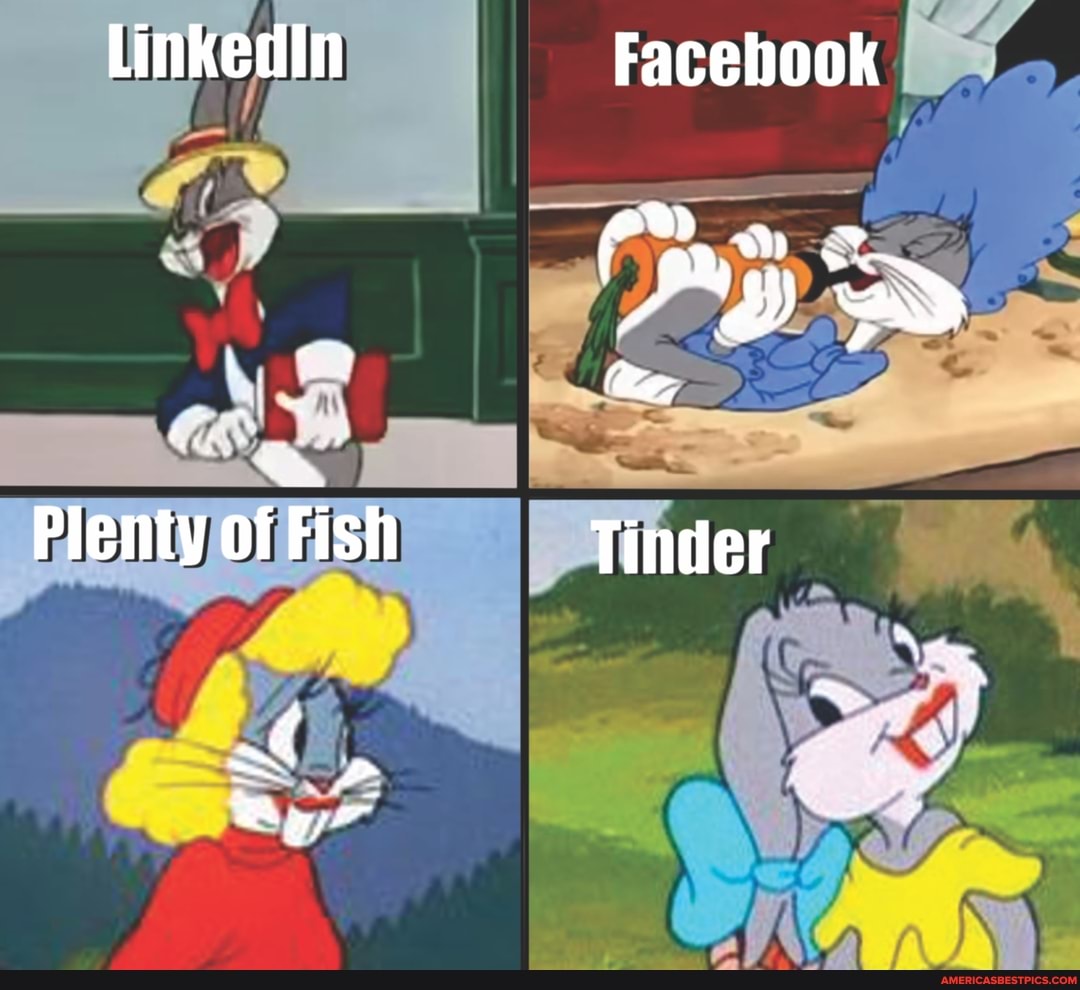 Linkedin
Plenty of Fish
Facebook
(at,
Tinder