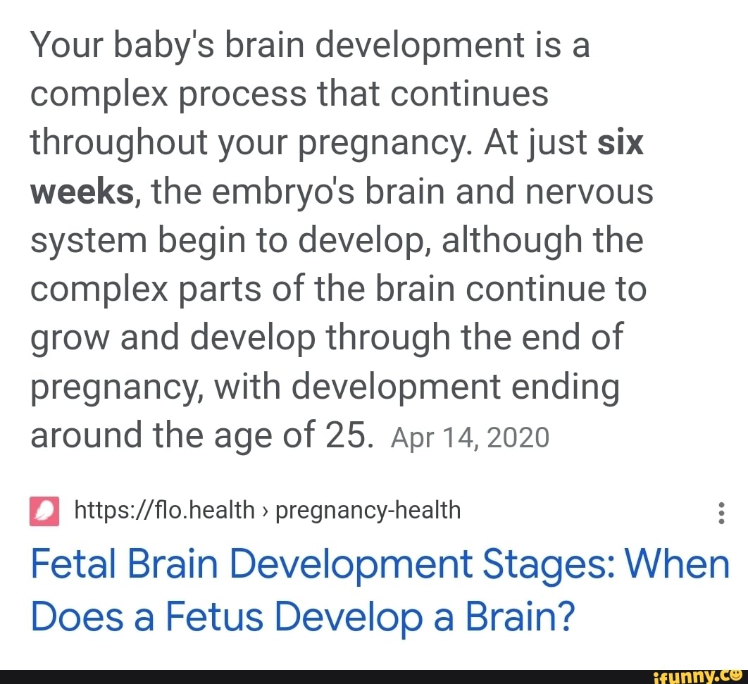 Your baby's brain development is a complex process that continues ...