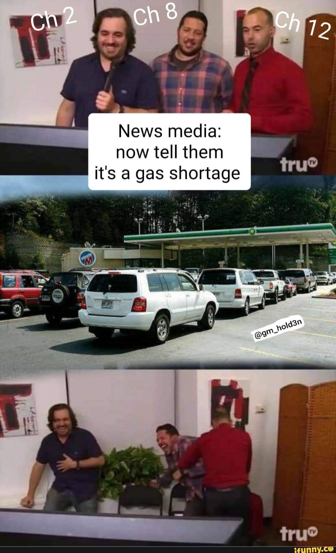 chs Ch 10
News media: now tell them
it's a gas shortage I