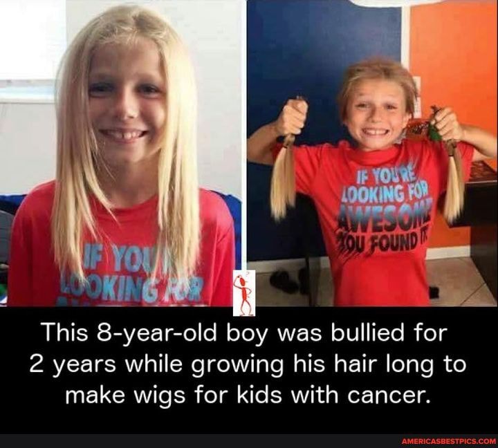 This 8-year-old boy was bullied for years while growing his hair long to make wigs for kids with cancer.