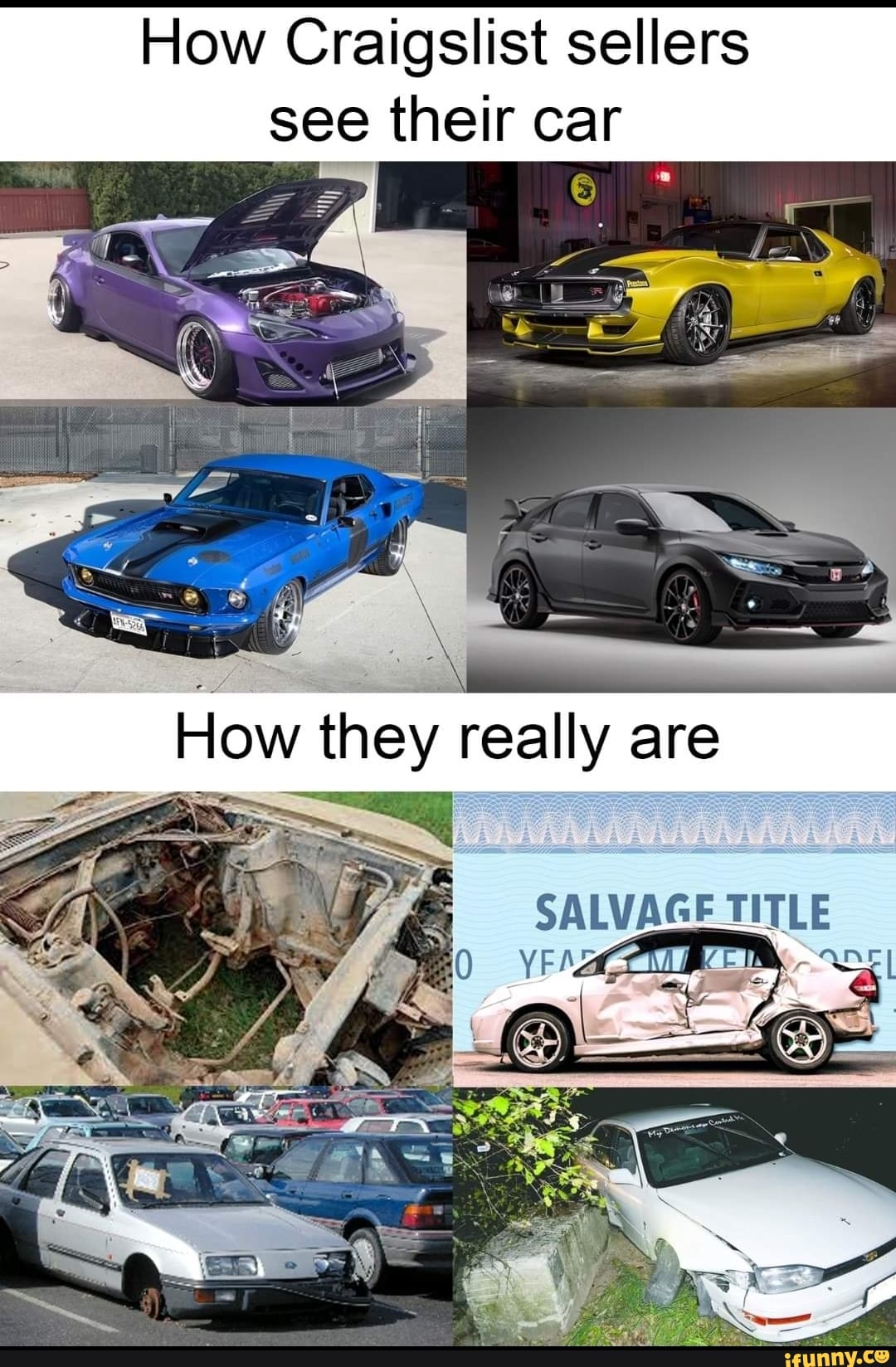 How st sellers see their car
How they really are