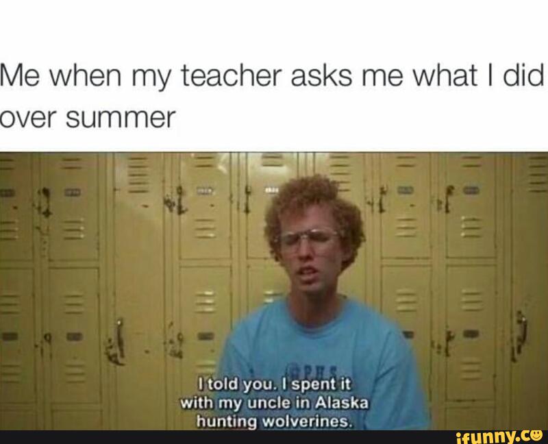 The teacher asked when