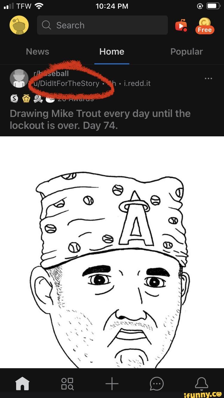 Drawing Mike Trout every day until the lockout is over' -- How an