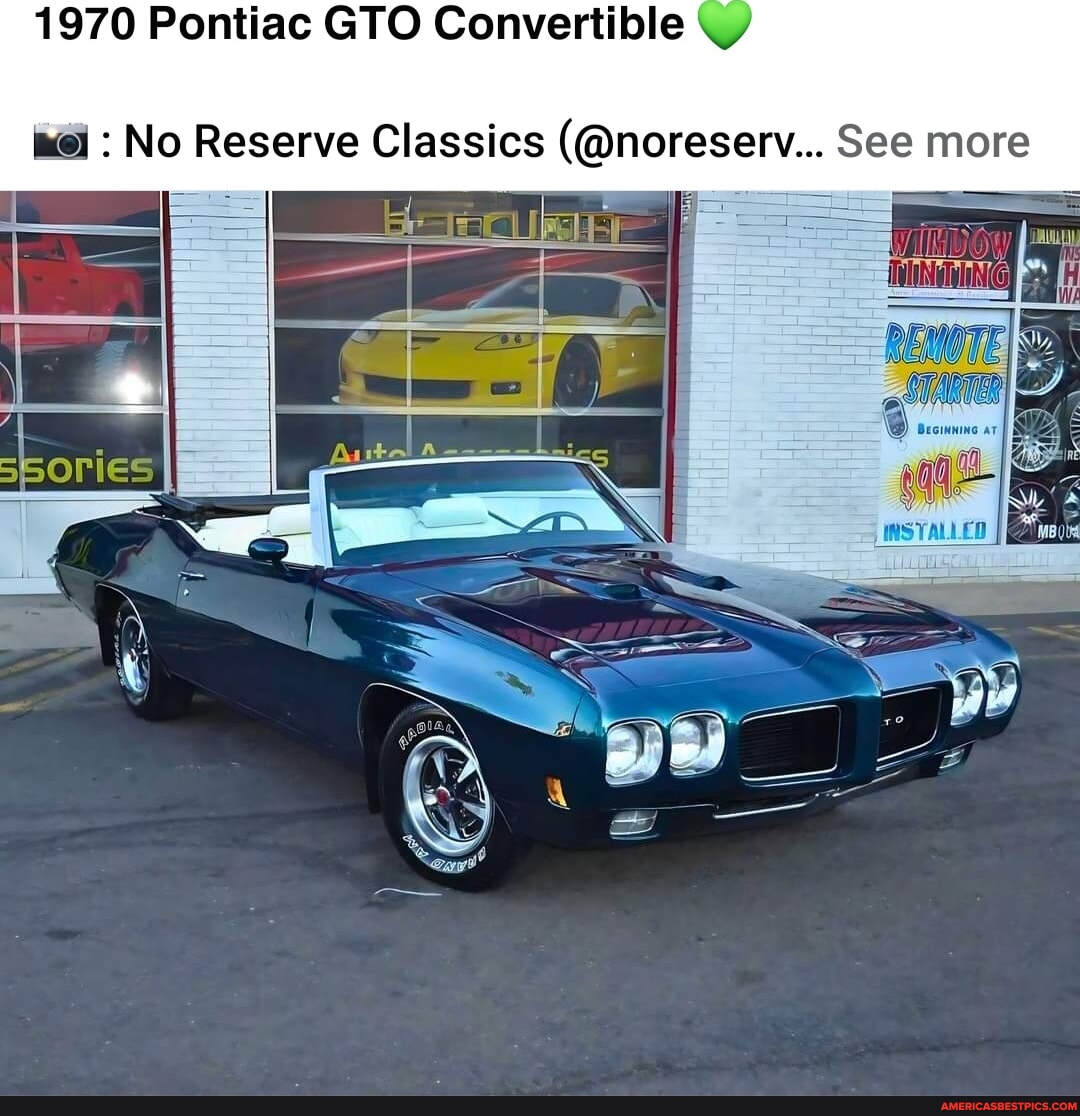 1970 Pontiac GTO Convertible No Reserve Classics (noreserv... See more RENT SS BeGINNING