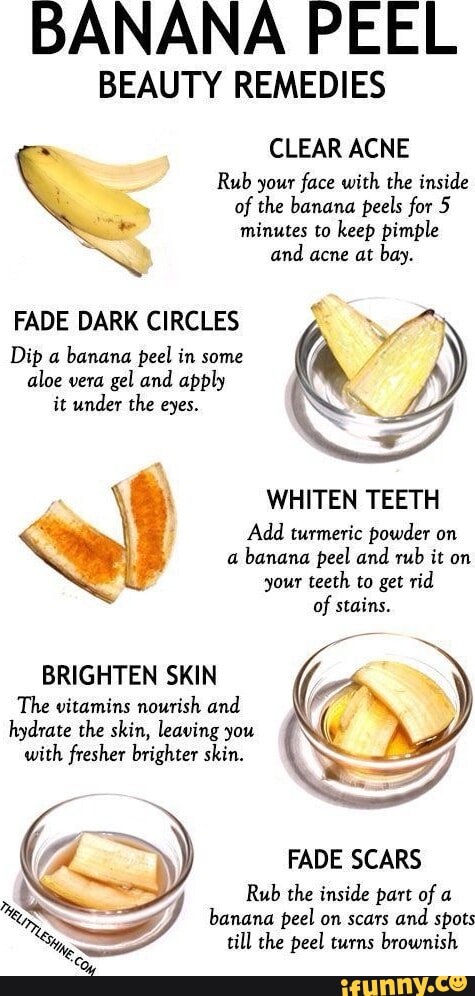 Ways To Recycle Banana Peels For Beauty Banana Peel Beauty Remedies 