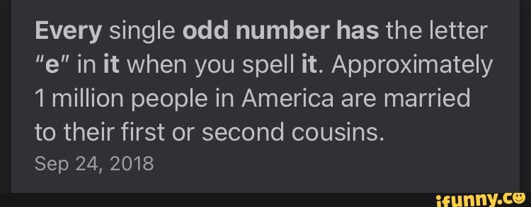 do all odd numbers have an e