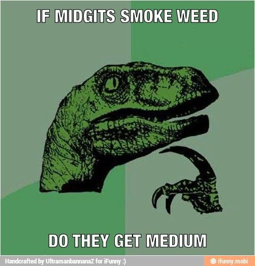 IF MIDGITSI SMOKE WEED)
THEY GET MEDIUM