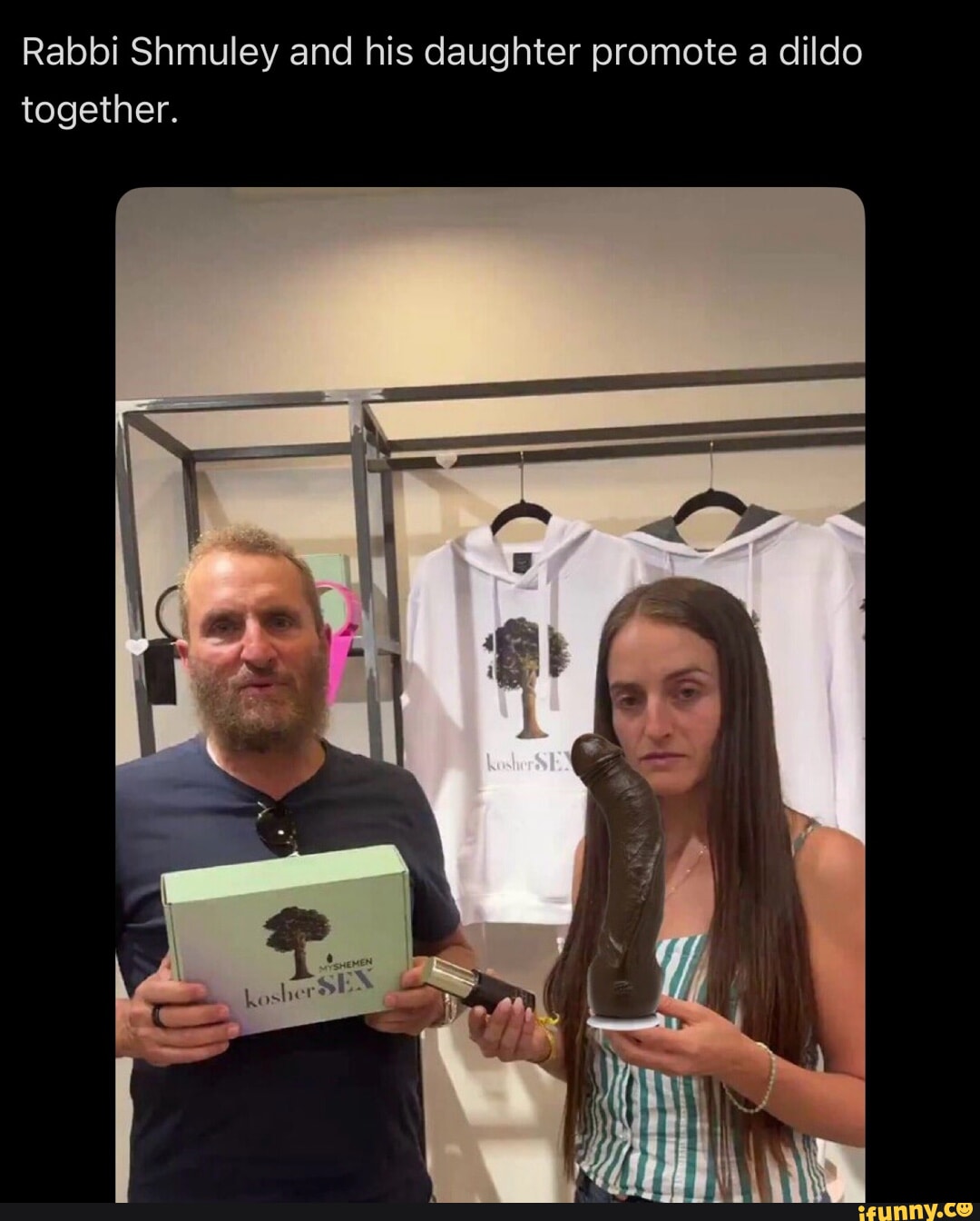 Rabbi Shmuley and his daughter promote a dildo together