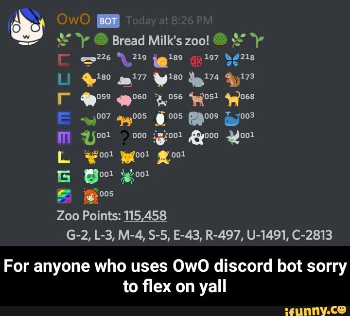 To ﬂex On Yaii For Anyone Who Uses Owo Discord Bot Sorry For