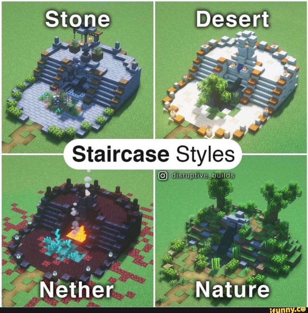 Desert Staircase tive _builds Nether Nature - iFunny