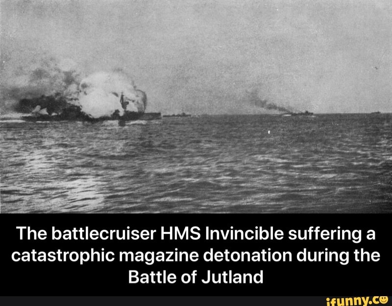 The Battlecruiser HMS Invincible Suffering A Catastrophic Magazine ...