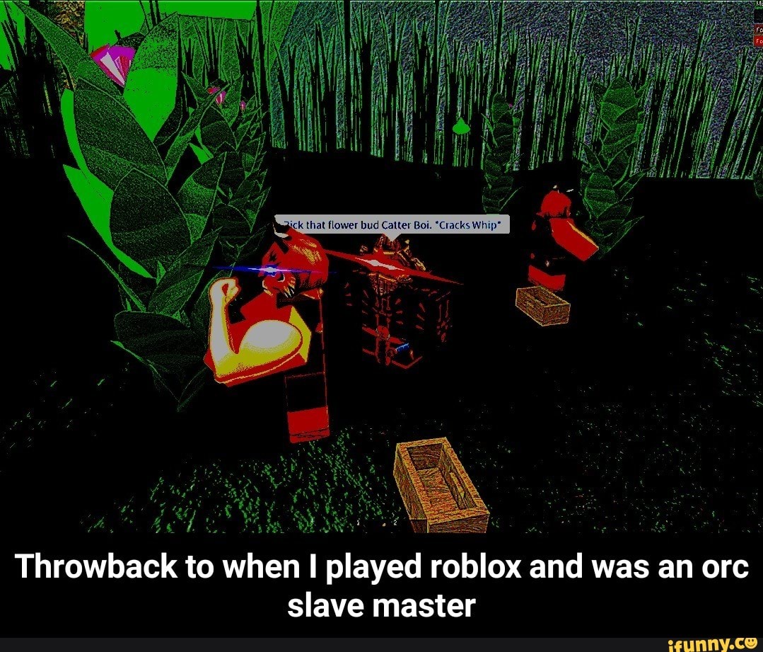 Throwback To When I Played Roblox And Was An Orc Slave Master