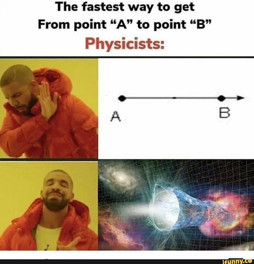 the-fastest-way-to-get-from-point-a-to-point-b-physicists-ifunny