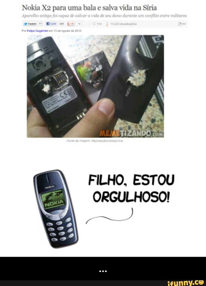 Nokia X2 para uma bala e
salva vida na Síria - ...