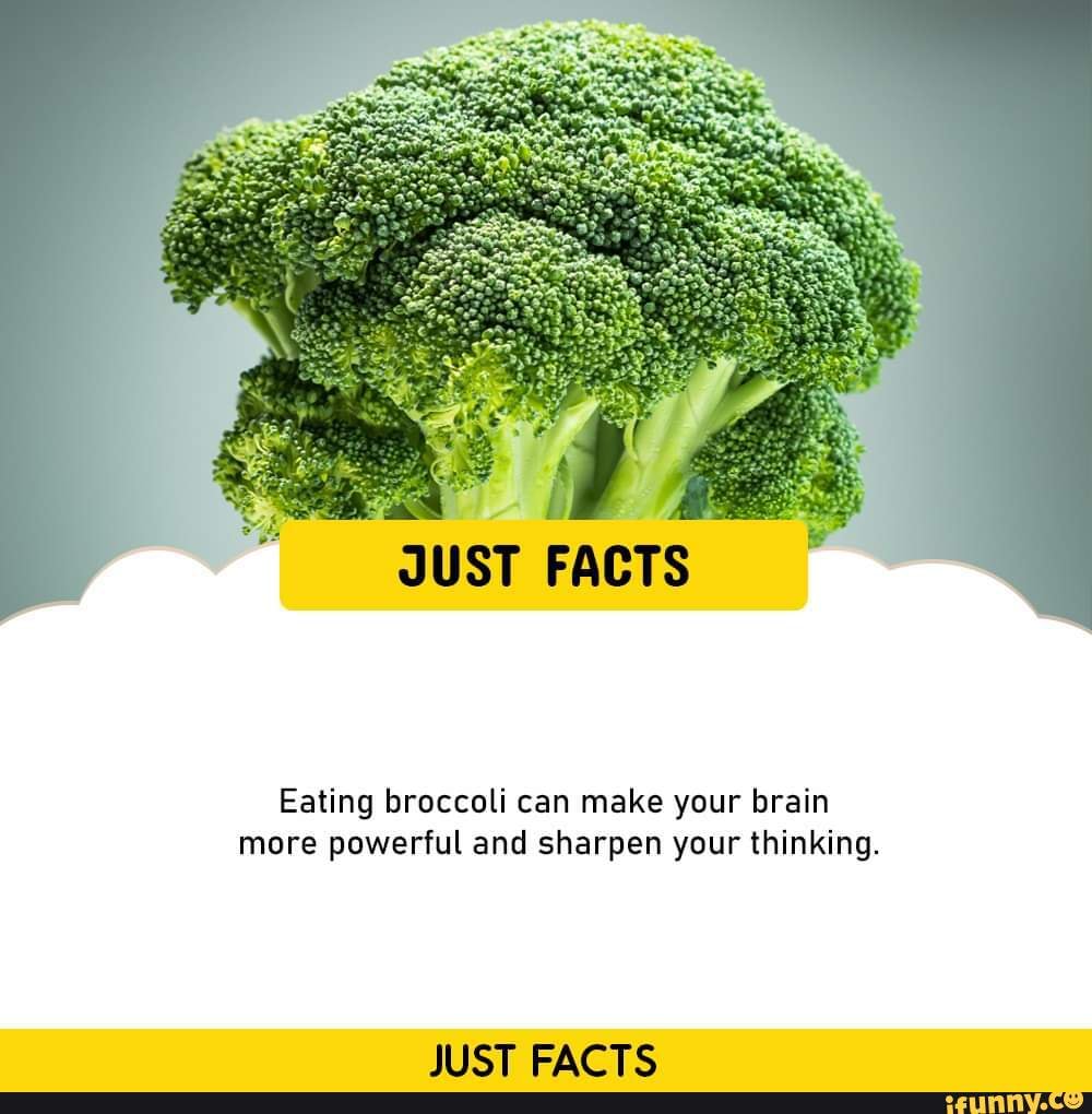 JUST FACTS Eating broccoli can make your brain more powerful and