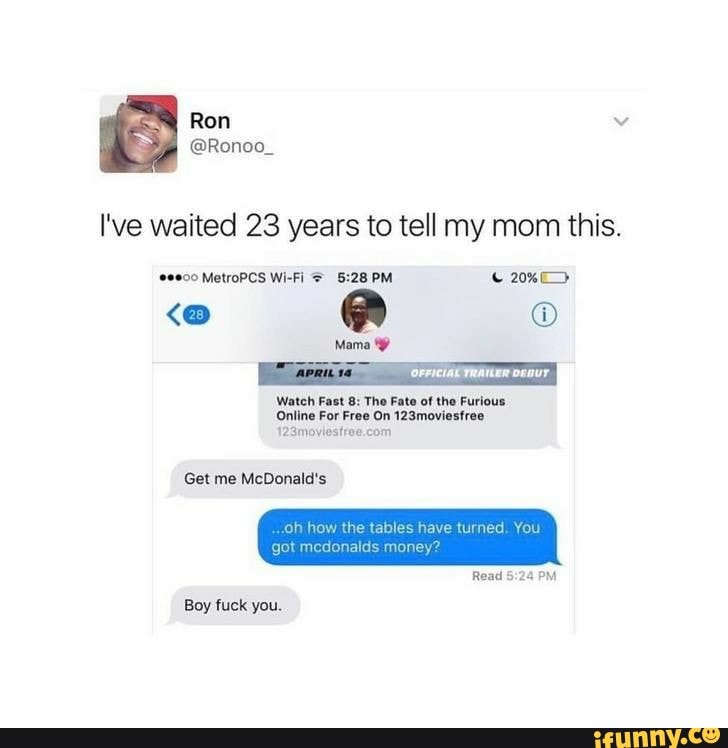 I've waited 23 years to tell my mom this.
Mama Y
Watch Fast 8: The Fate of the Furious
Online For Free On 123moviesfree