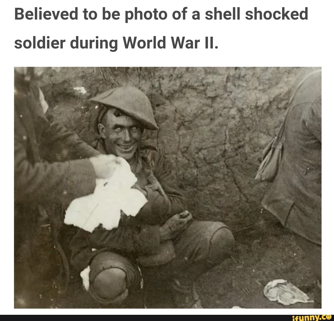Shell Shocked Soldier Meme Smile