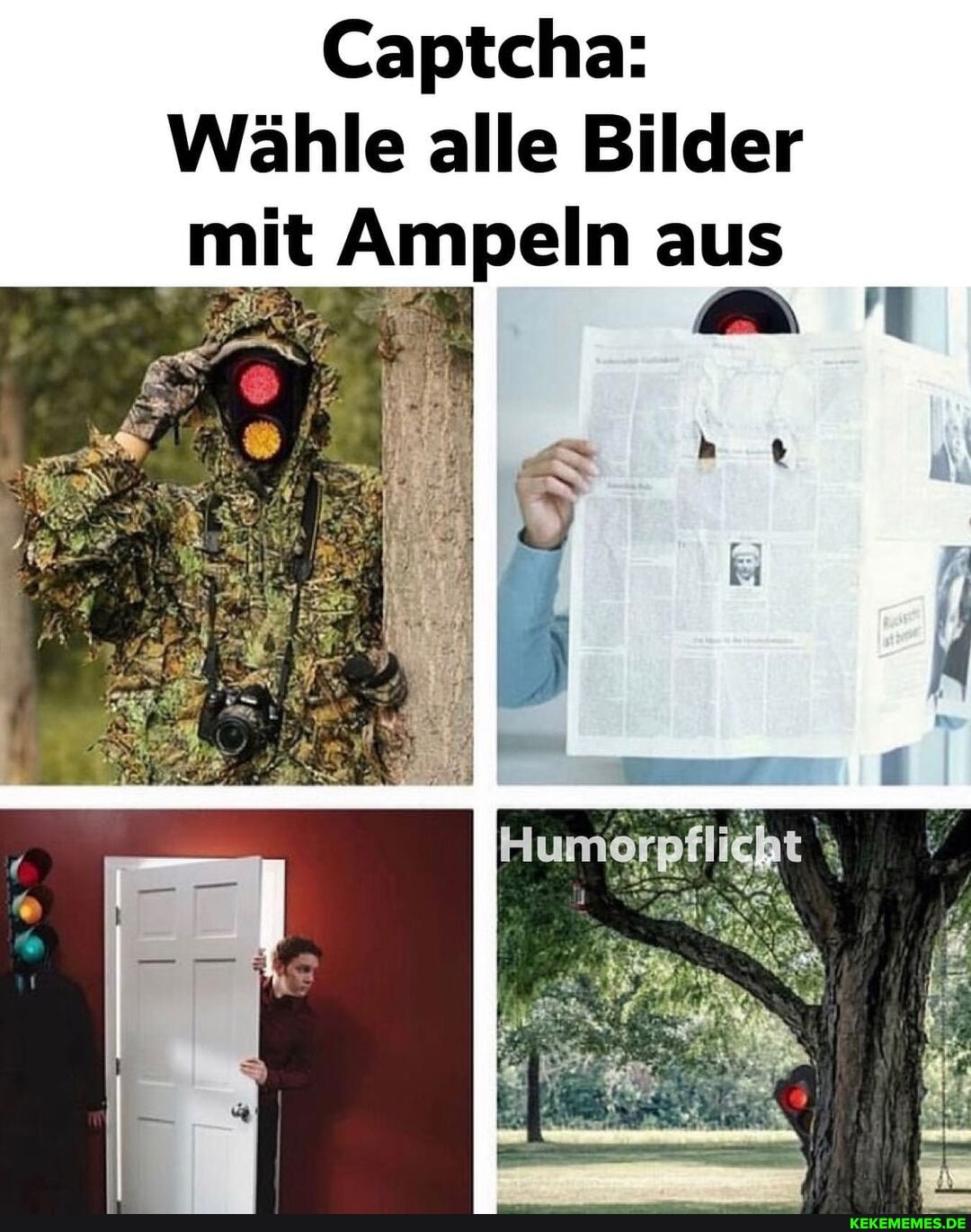 Captcha:
Wähle alle Bilder mit Ampeln aus