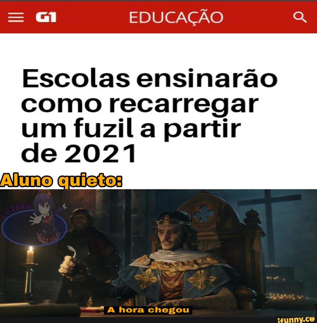 Escolas ensinarão
como recarregar
um fuzila partir
Ho 2021