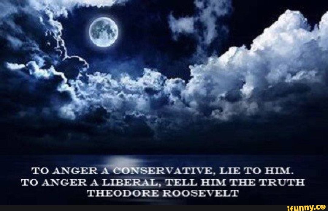 TO ANGER o ER LIE TO HIM. TO ANGER A LIBERAL, TELL HIM THE TRUTH ...