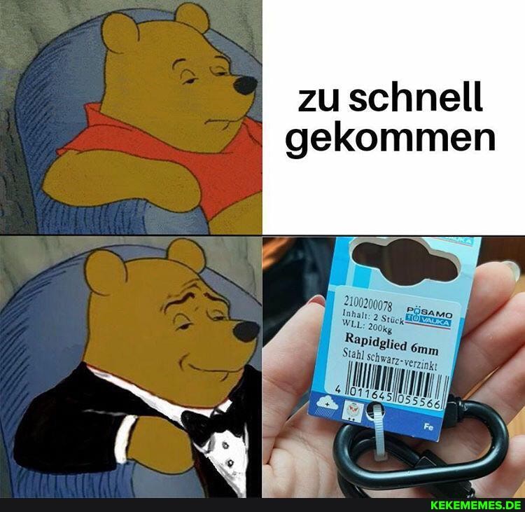 zu schnell gekommen