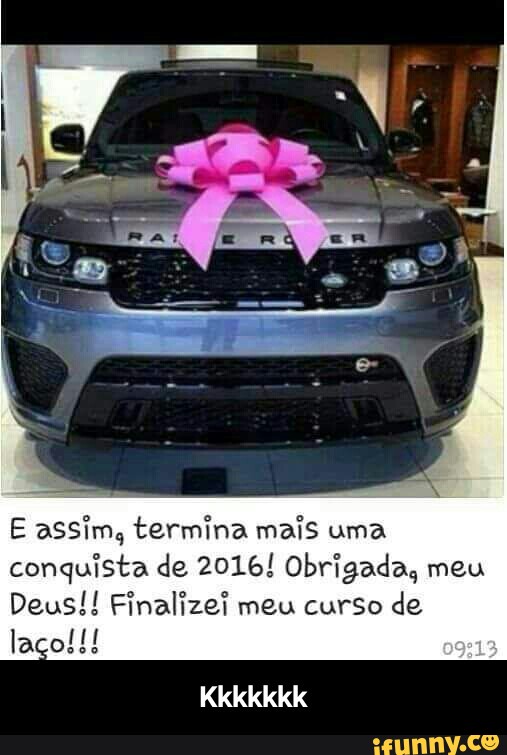 E assim, termina mais uma
conquista de 2016! Obrigada, meu
Deus!! Finalizei meu curso de - Kkkkkkk
