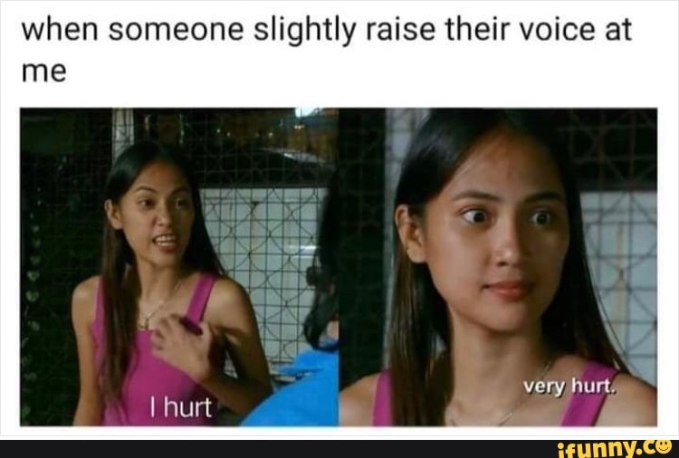 when someone slightly raise their voice at
me