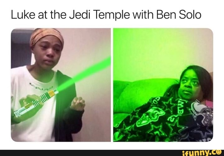 Luke at the Jedi Temple with Ben Solo