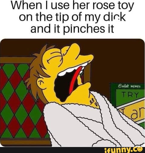 When I use her rose toy on the tip of my dick and it pinches it - iFunny