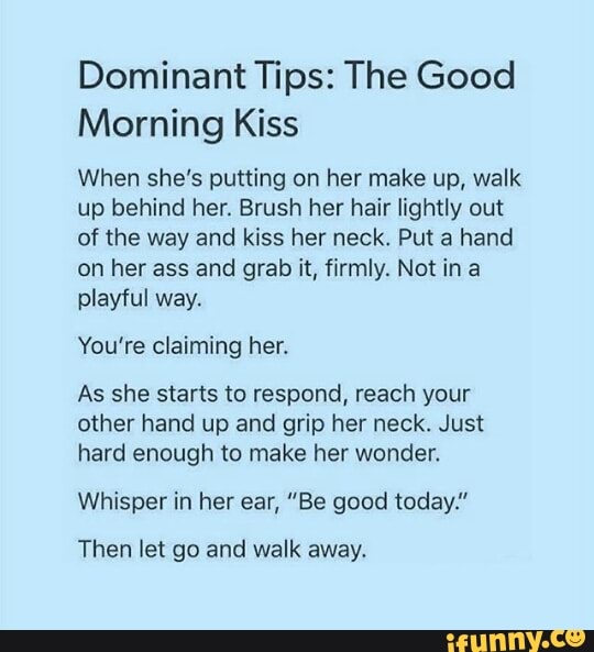 Tips on being a good dominant