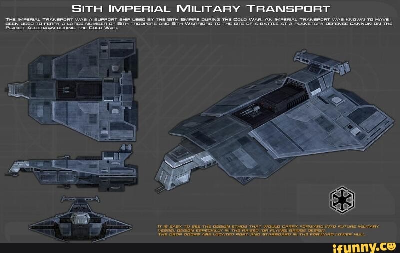 SITH IMPERIAL MILITARY TRANSPORT - iFunny