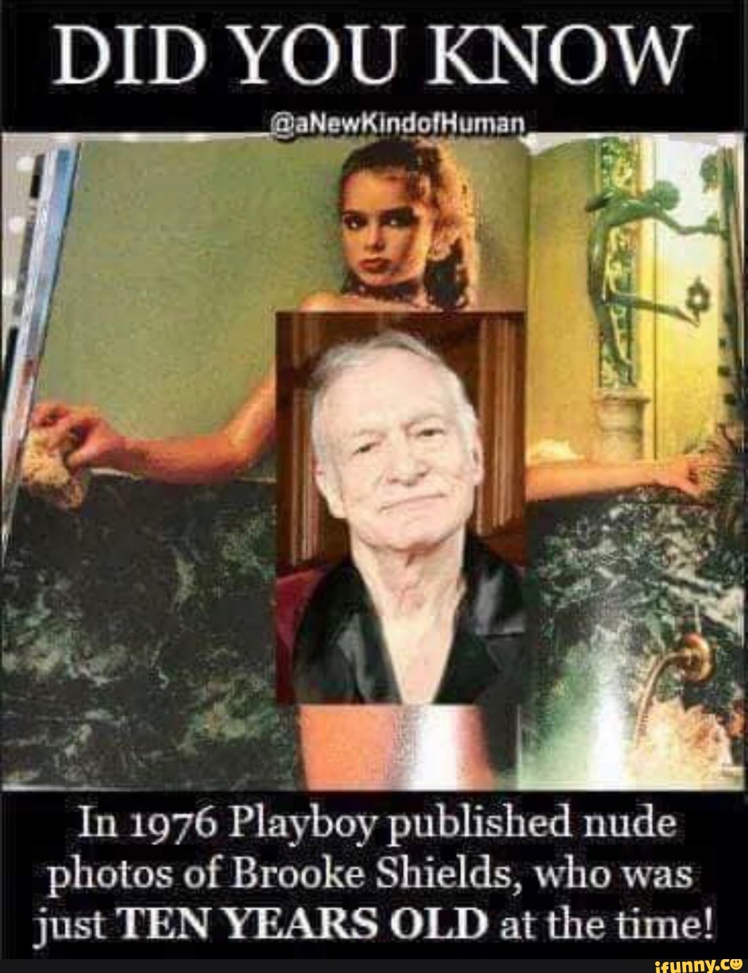 DID YOU A In 1976 Playboy published nude photos of Brooke Shields, who was  just TEN YEARS OLD at the time! - iFunny