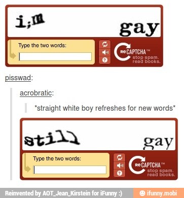 "straight white boy refreshes for new words"