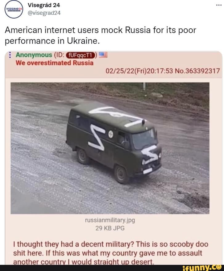American internet users mock Russia for its poor performance in Ukraine ...