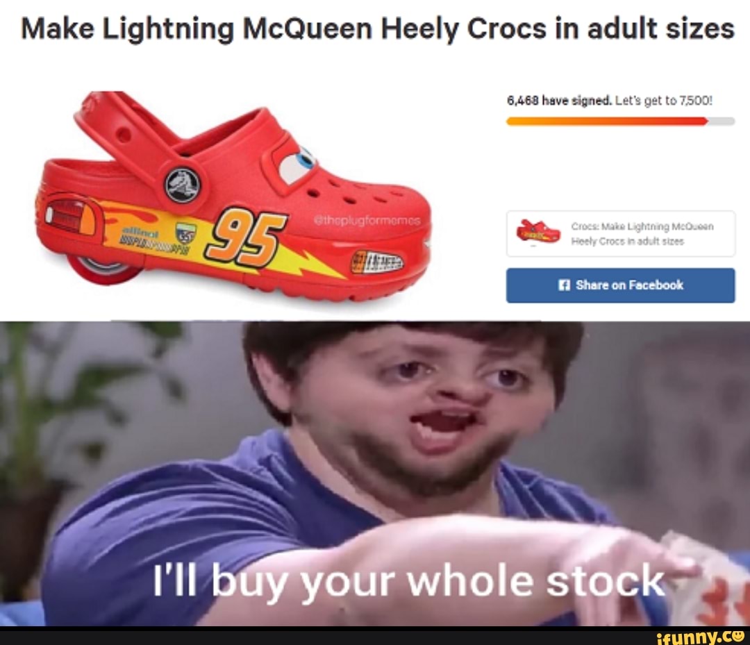 adult size lightning mcqueen crocs