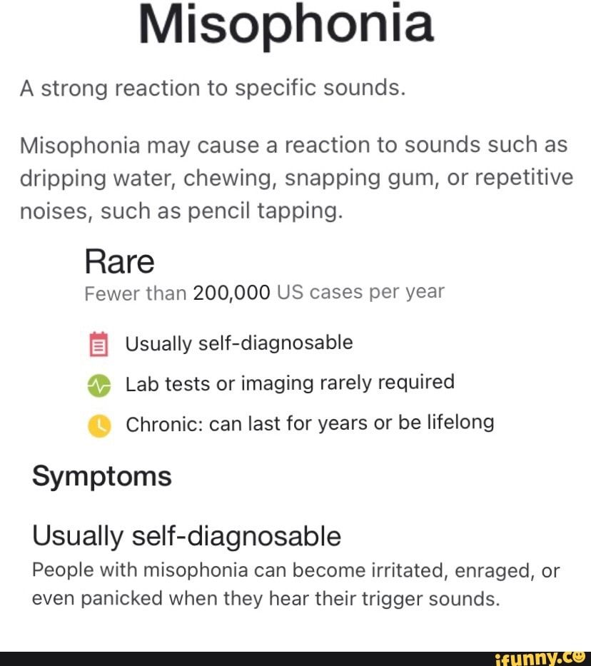 Misophonia memes. Best Collection of funny Misophonia pictures on iFunny
