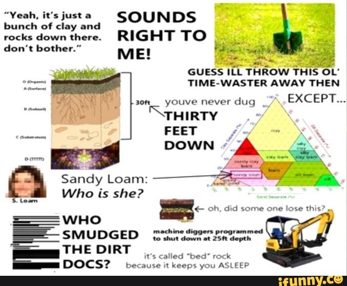 It's just SOUNDS rocks down there. RIGHT TO I don't bother. ME! GUESS