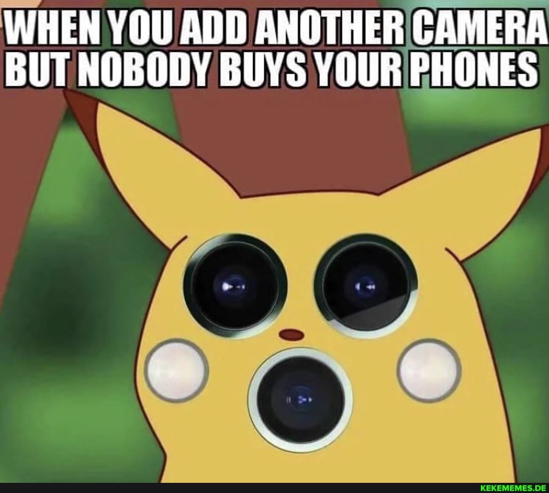 WHEN YOU ADD ANOTHER CAMERA BUT NOBODY BUYS YOUR PHONES
ye