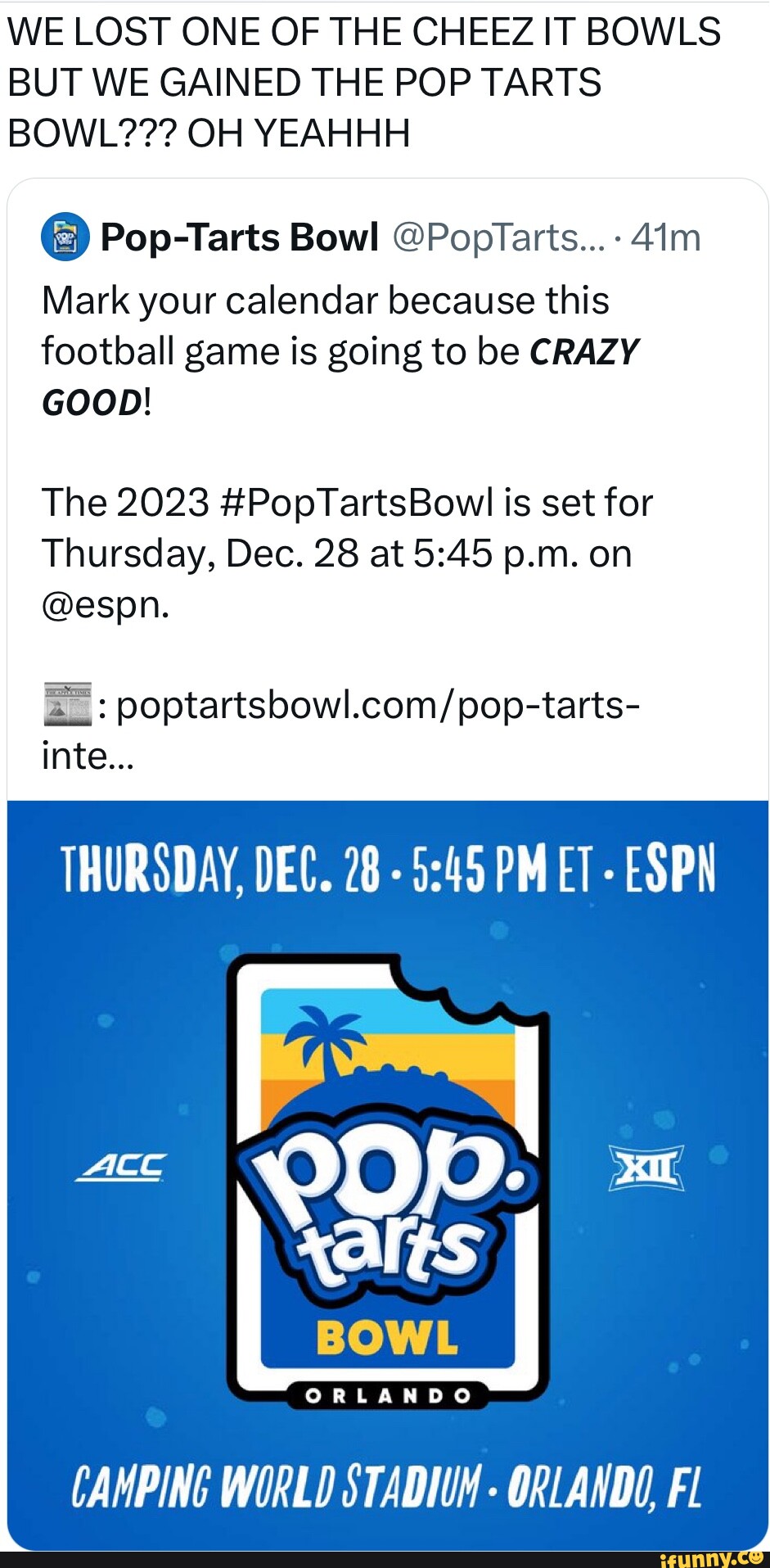 Camping World Stadium - Pop-Tarts Bowl